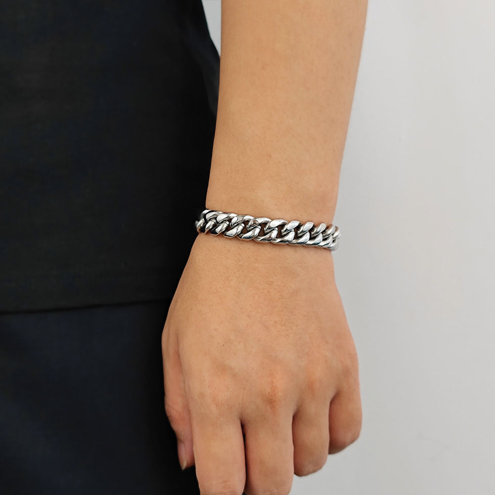 6/8/10/12MM 18K/White Gold Hip-Hop Miami Cuban Link Bracelet TRIPOD JEWELRY