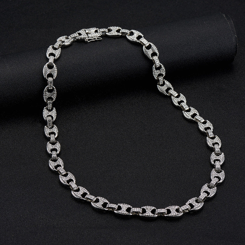 13MM 18K/White Gold Iced Out Cuban Chain Necklace TRIPOD JEWELRY