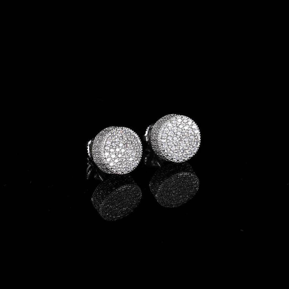 14K/White Gold Round Earring TRIPOD JEWELRY