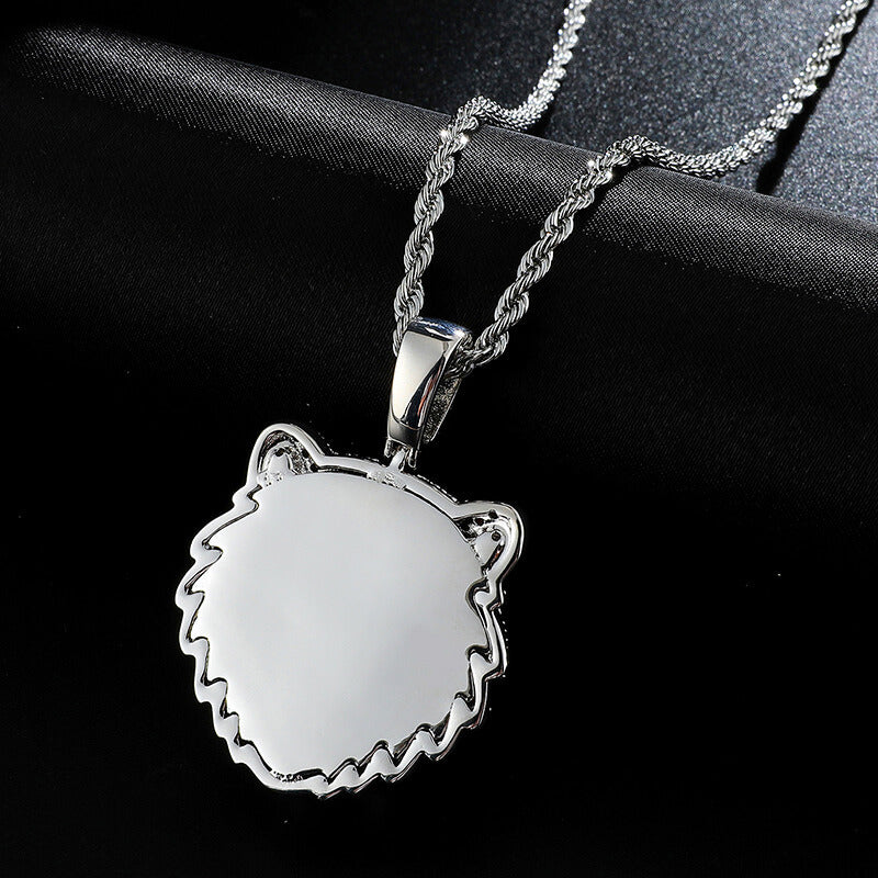 Iced Out Diamond Wolf Head Pendant Hip Hop Jewelry Tripodjewelry