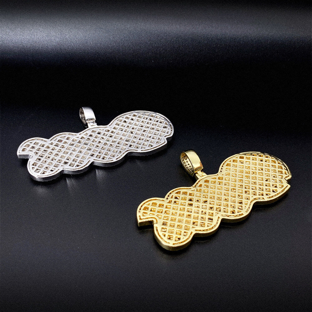 Gold/White Gold Iced Letter BOSS Pendant TRIPOD JEWELRY
