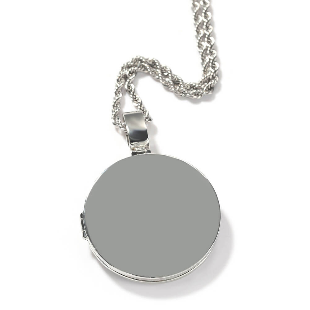Custom God Eye Photo Pendant Personalized 14K Gold Tripodjewelry