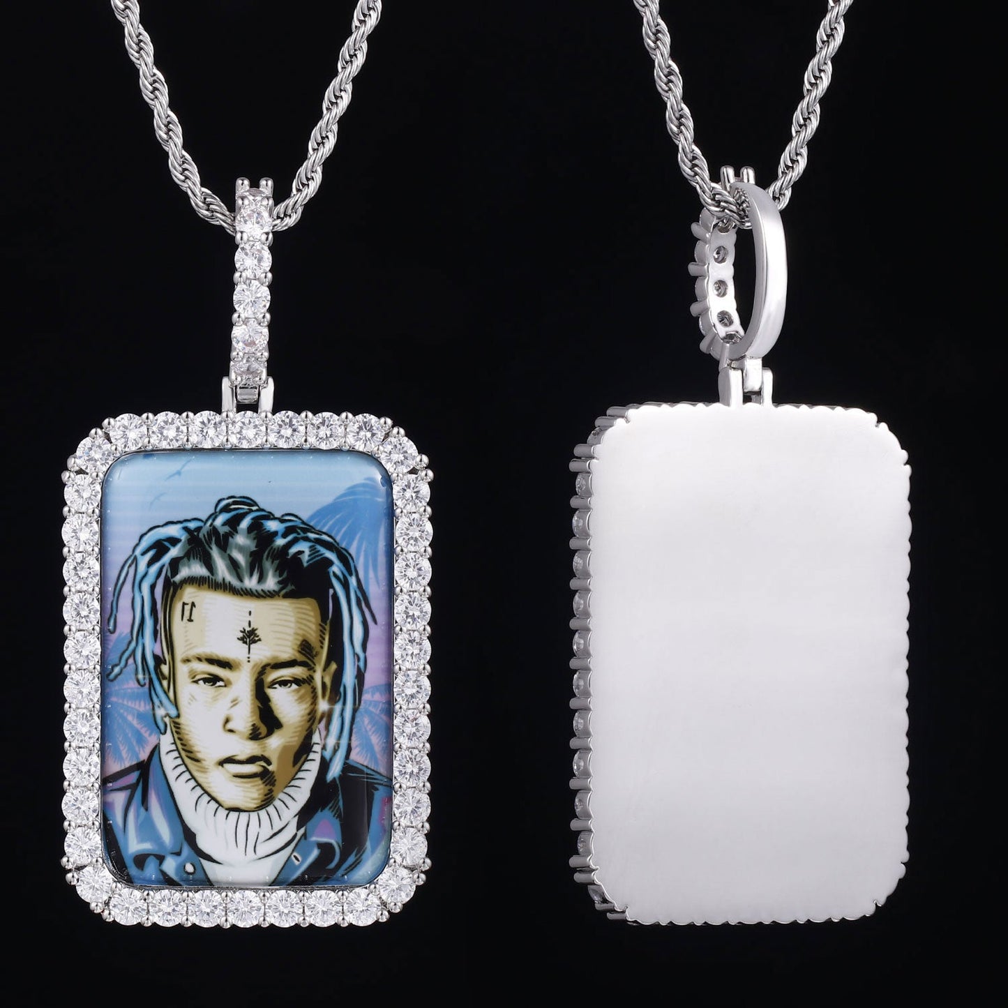Picture Custom Pendant - Square Shield TRIPOD JEWELRY