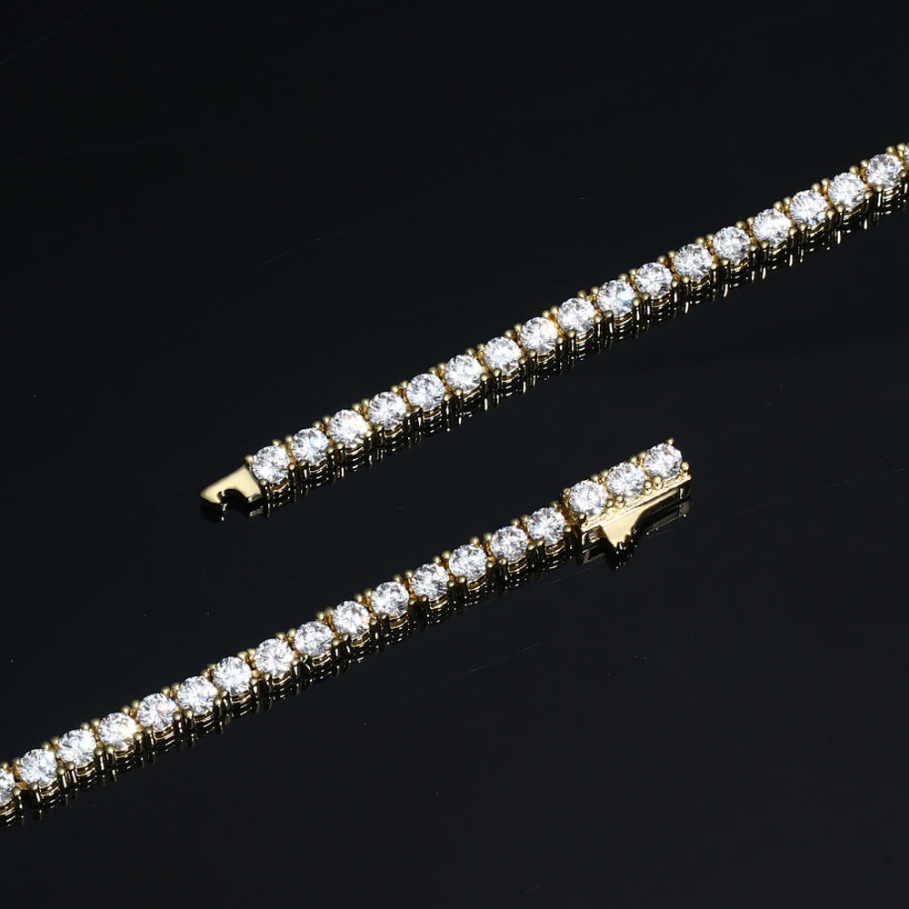 4MM Gold Plated Tennis Bracelet - Tripodjewelry