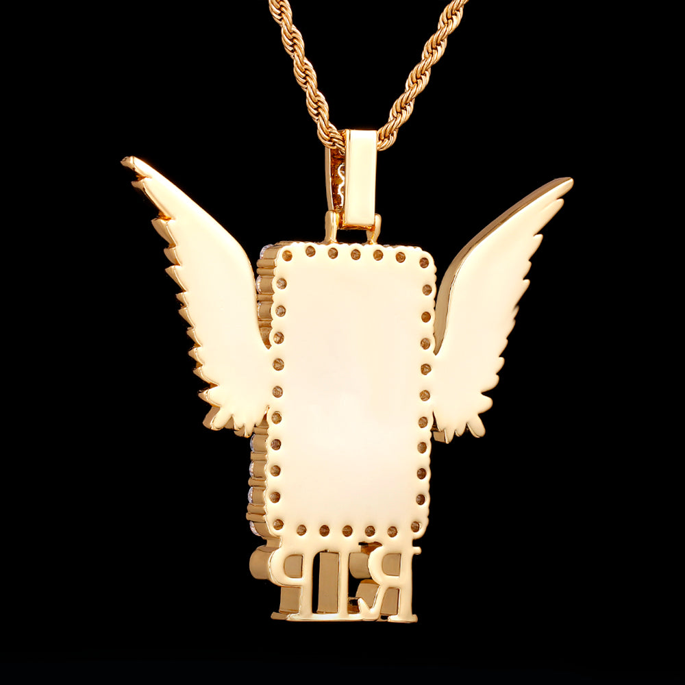 Picture Custom Pendant - Shield Angel's Wings TRIPOD JEWELRY