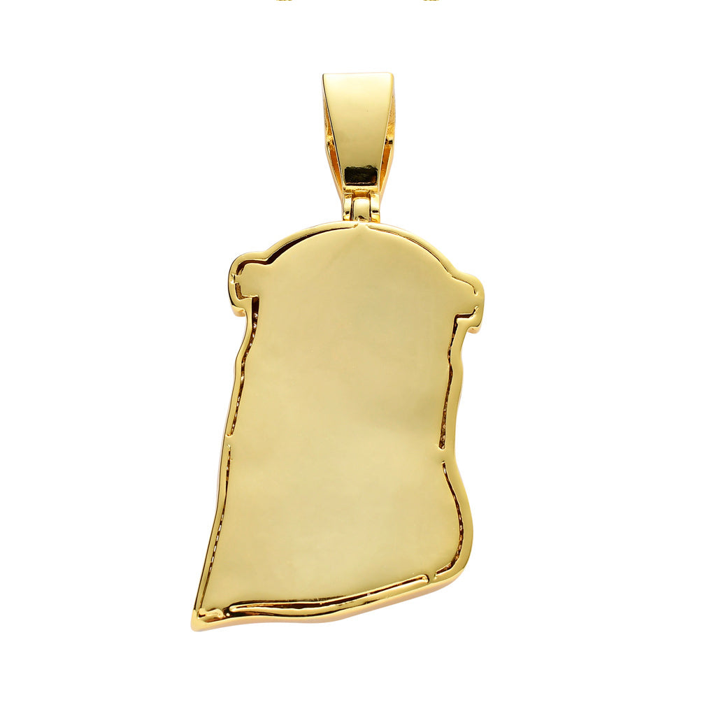 18k Gold Iced Jesus Pendant Tripodjewelry