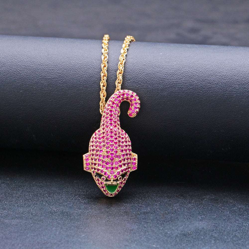 18K Gold Iced Kid Buu Pendant