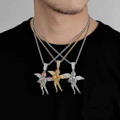 18K/White Gold Cherub Pendant TRIPOD JEWELRY
