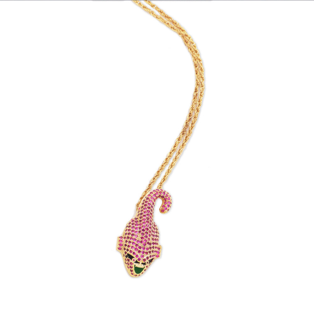 18K Gold Iced Kid Buu Pendant