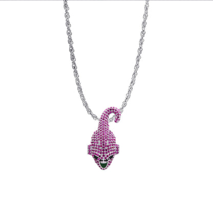 White Gold Iced Kid Buu Pendant