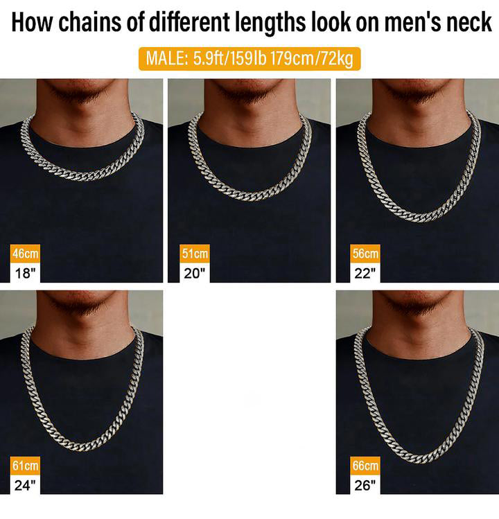 18MM White Gold Plated Miami Cuban Link Chain Necklace