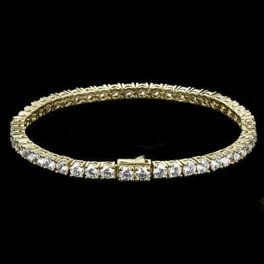 6MM Gold Plated  Tennis Bracelet