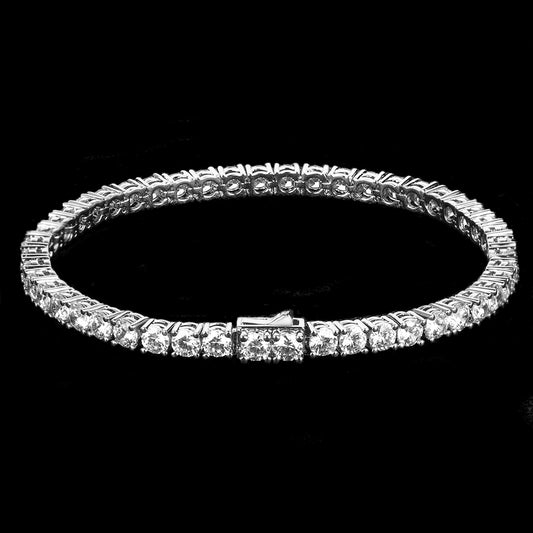 6MM White Gold Plated Tennis Bracelet