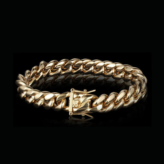 6MM 14K Gold Plated Miami Cuban Link Bracelet