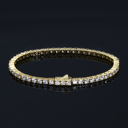 3MM Gold Plated Tennis Bracelet