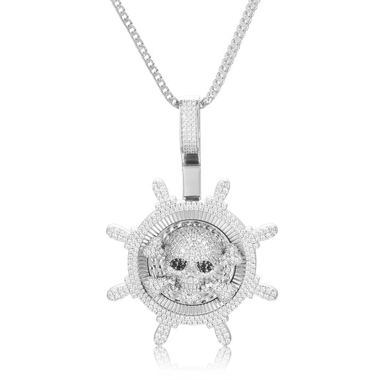 White Gold Diamond Pirates Pendant