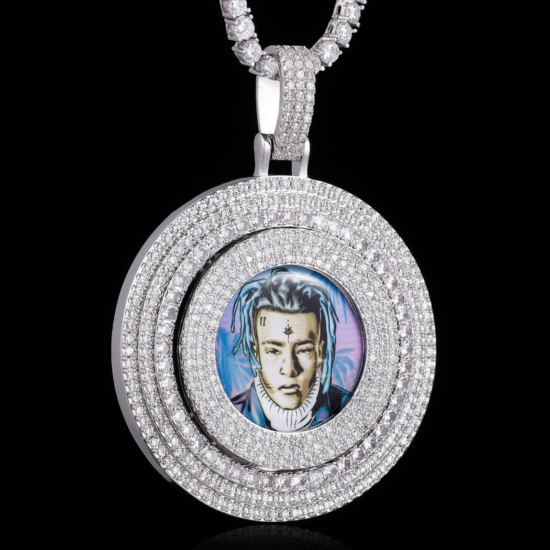 Picture Custom Pendant - Large Round-Shaped Turnable Centre